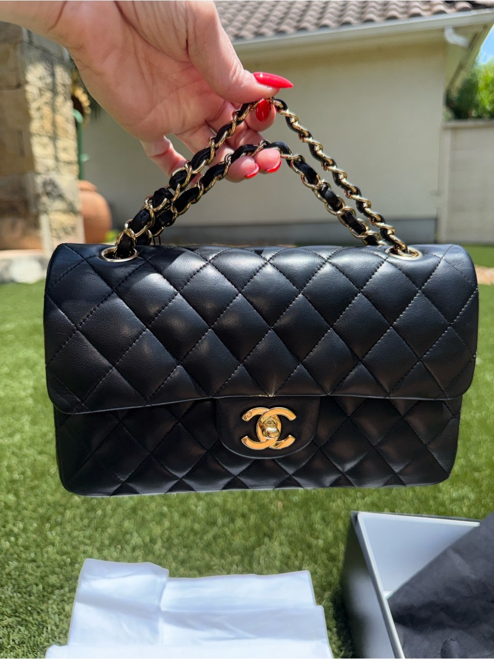 Chanel Vintage Black Quilted Lambskin Double Flap Bag S10 (2005-2006) - Picture 8 of 14